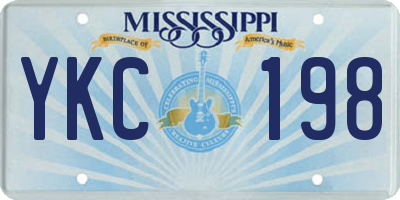 MS license plate YKC198