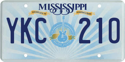 MS license plate YKC210