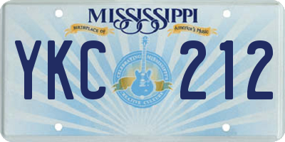 MS license plate YKC212