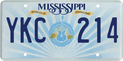 MS license plate YKC214