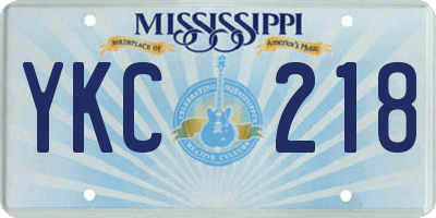 MS license plate YKC218