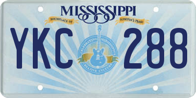 MS license plate YKC288