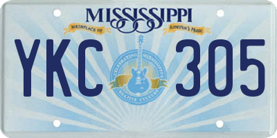 MS license plate YKC305