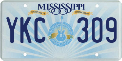 MS license plate YKC309