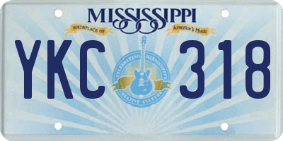 MS license plate YKC318