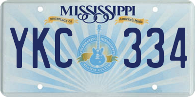 MS license plate YKC334