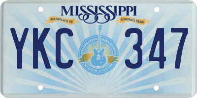 MS license plate YKC347
