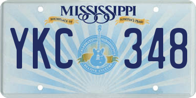 MS license plate YKC348