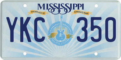 MS license plate YKC350