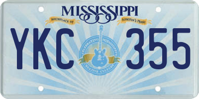 MS license plate YKC355