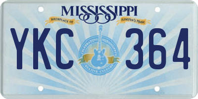 MS license plate YKC364