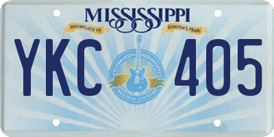 MS license plate YKC405