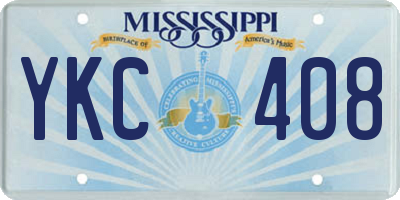 MS license plate YKC408