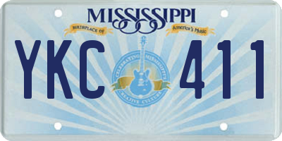 MS license plate YKC411