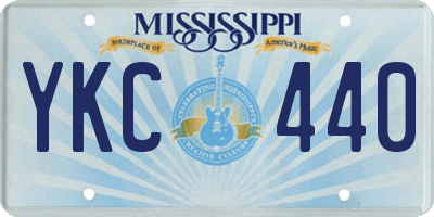 MS license plate YKC440