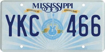 MS license plate YKC466