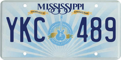MS license plate YKC489