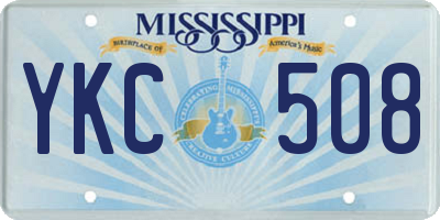 MS license plate YKC508