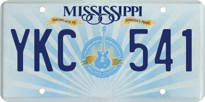 MS license plate YKC541