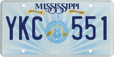 MS license plate YKC551