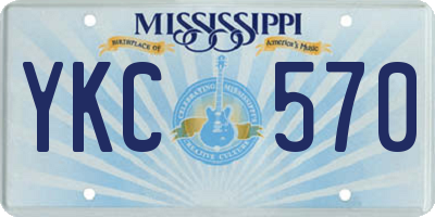 MS license plate YKC570