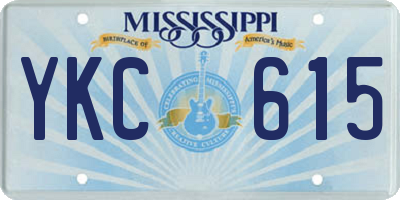MS license plate YKC615