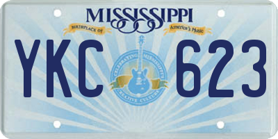 MS license plate YKC623