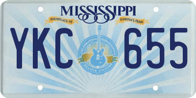 MS license plate YKC655