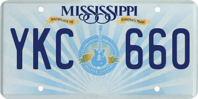 MS license plate YKC660