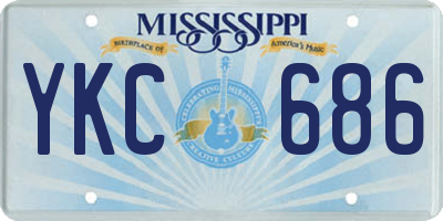 MS license plate YKC686