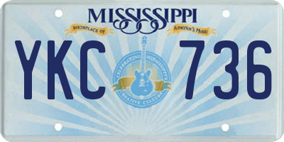 MS license plate YKC736