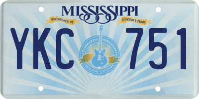 MS license plate YKC751