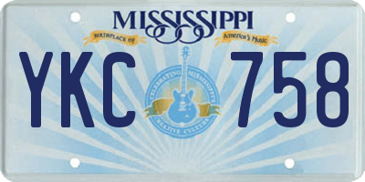 MS license plate YKC758