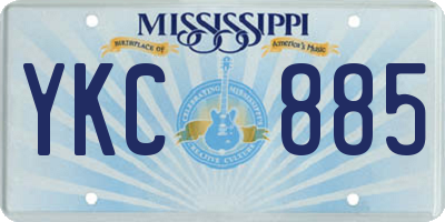 MS license plate YKC885