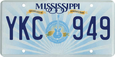 MS license plate YKC949