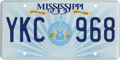 MS license plate YKC968