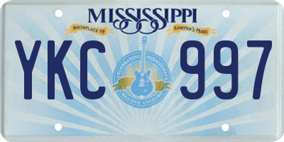 MS license plate YKC997
