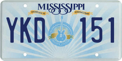 MS license plate YKD151