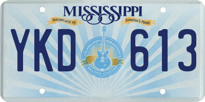 MS license plate YKD613