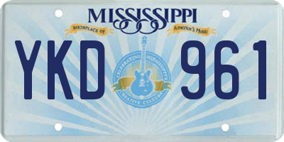 MS license plate YKD961