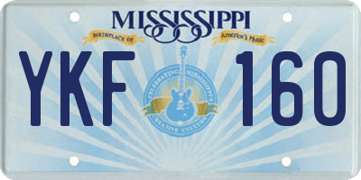 MS license plate YKF160