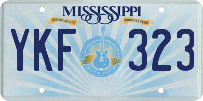 MS license plate YKF323
