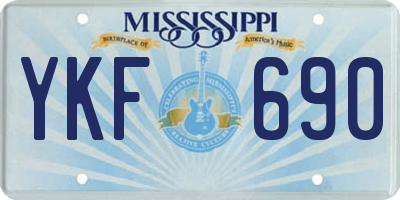 MS license plate YKF690