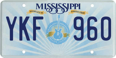 MS license plate YKF960