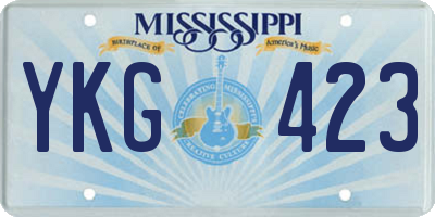 MS license plate YKG423