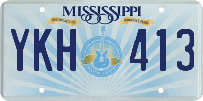 MS license plate YKH413