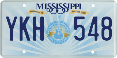 MS license plate YKH548