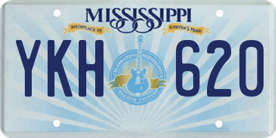 MS license plate YKH620