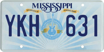 MS license plate YKH631