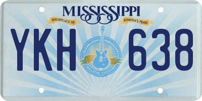 MS license plate YKH638